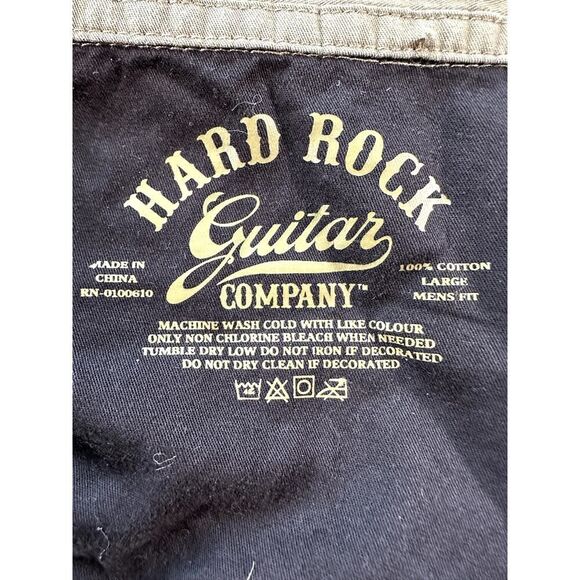 NWT Hard Rock Cafe Guitar Company Aruba Mens Short Sleeve Button Garage Shirt L - Picture 11 of 11